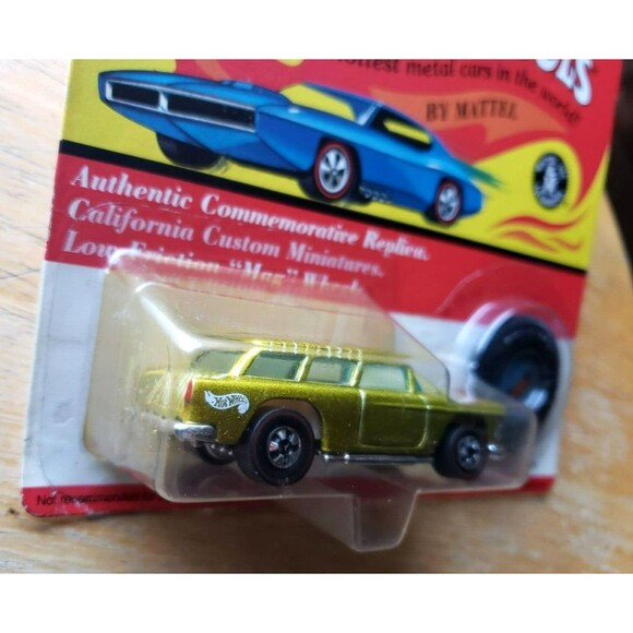 1994 Hot Wheels CLASSIC NOMAD Lime Green Vintage Collection 5743 Red Line Button - Picture 8 of 14